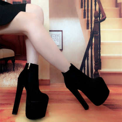 sexy fall boots high heel platform high ankle boots