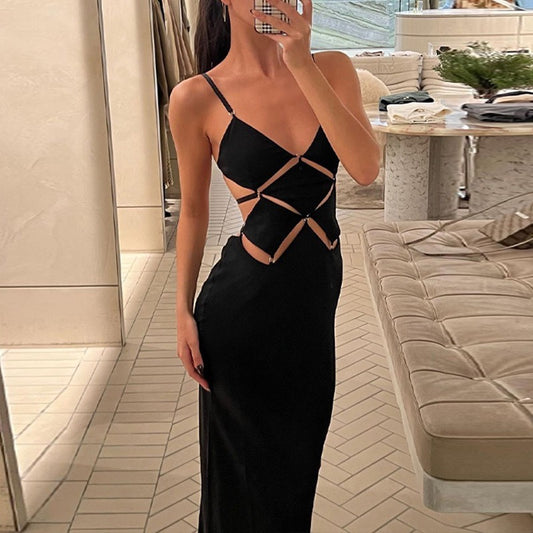 Elegant Cutout Sexy Long Dress