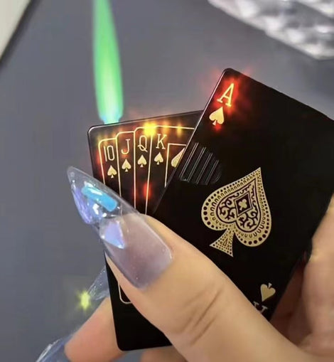 Metal Playing Cards Jet Lighter, Gas – Queen Karly