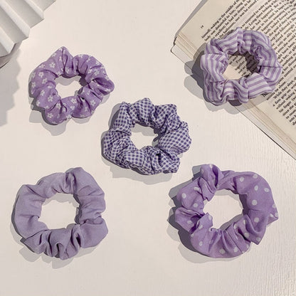 Flower Print Hair Scrunchies