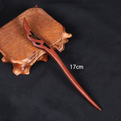Chopstick Shaped Hair Clips: Red Sandalwood Jewelry