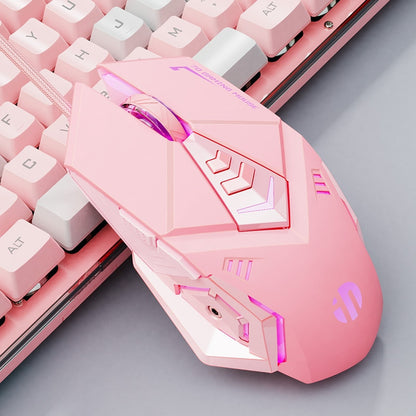 Bluethooth Wireless Mouse Girl Cute Pink Mute Game Rechargeable
