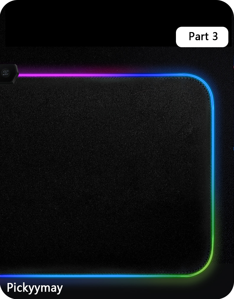 Pink LED Mouse Pad RGB Backlight XXL