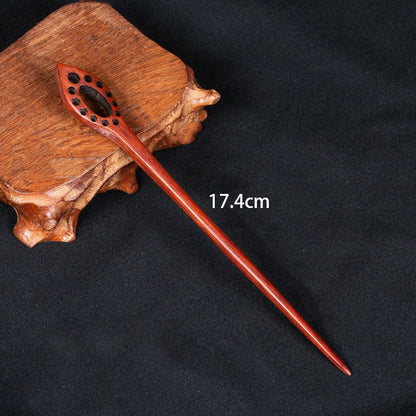 Chopstick Shaped Hair Clips: Red Sandalwood Jewelry