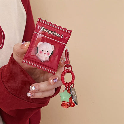 Kawaii 3D Candy Packaging Bag Earphone Case For Airpods