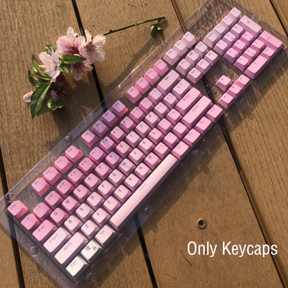 104 Keys OEM Profile PBT Keycaps Gradient Rainbow Keycap Mechanical Keyboard