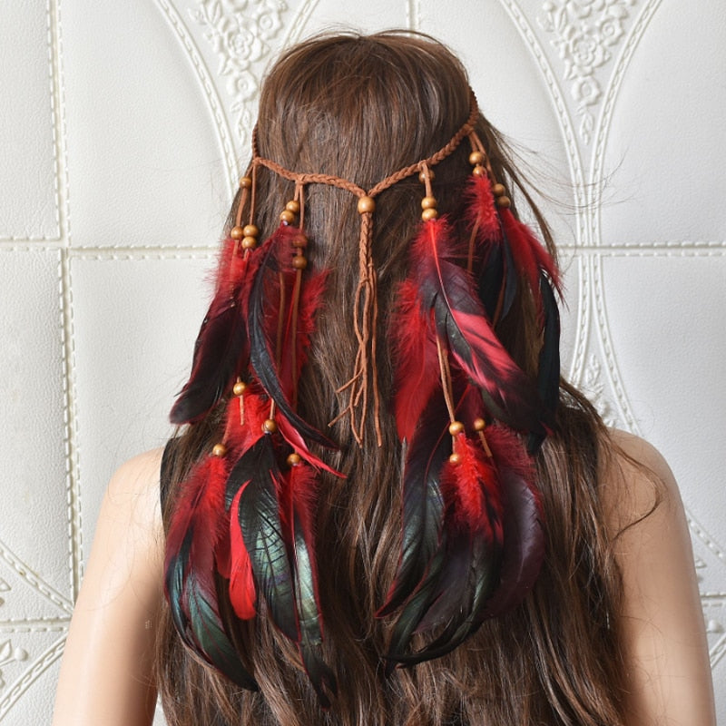 Adjustable Feather Hair Band