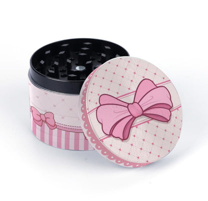 Pink Bow Tie Grinder 40MM 4 Layers Mini Sweet Aluminum Alloy Grinder