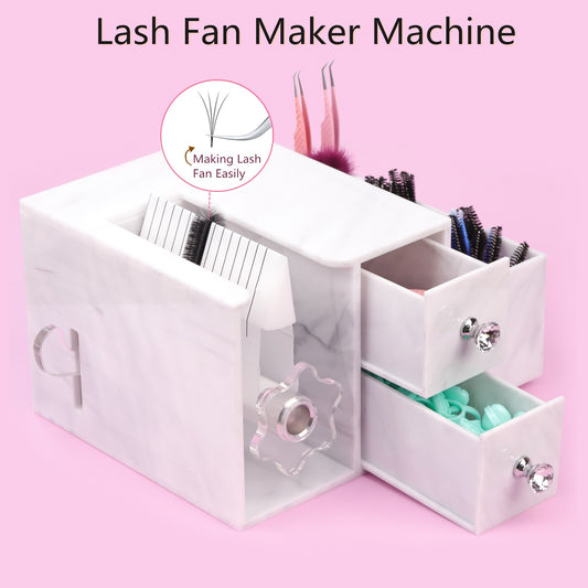 Eyelash Extension Fanning Making Machine Lash Make Fan Machine With Storage Box For Eyelash Extensions Makeup