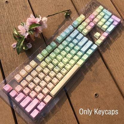104 Keys OEM Profile PBT Keycaps Gradient Rainbow Keycap Mechanical Keyboard