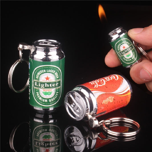 Personalized Mini Keychain Inflatable Lighter -Coke Beer Can Lighter