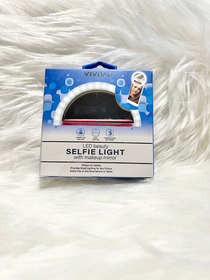 LED Selfie Ring Light with Makeup Mirror